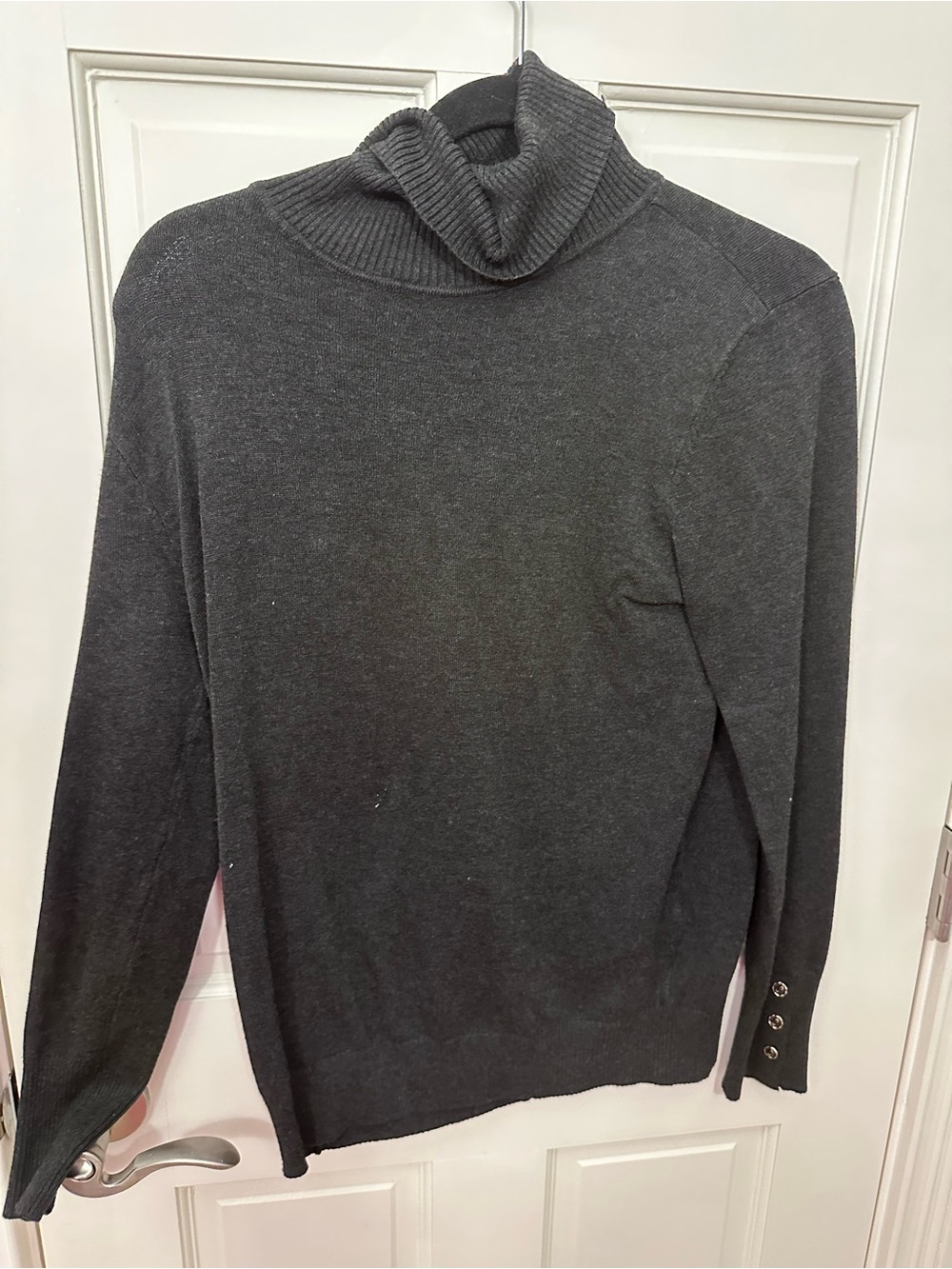Woman’s Charcoal Turtleneck Sweater